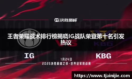 王者荣耀战术排行榜揭晓IG战队荣登第十名引发热议