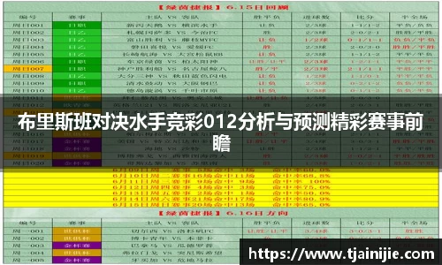 布里斯班对决水手竞彩012分析与预测精彩赛事前瞻